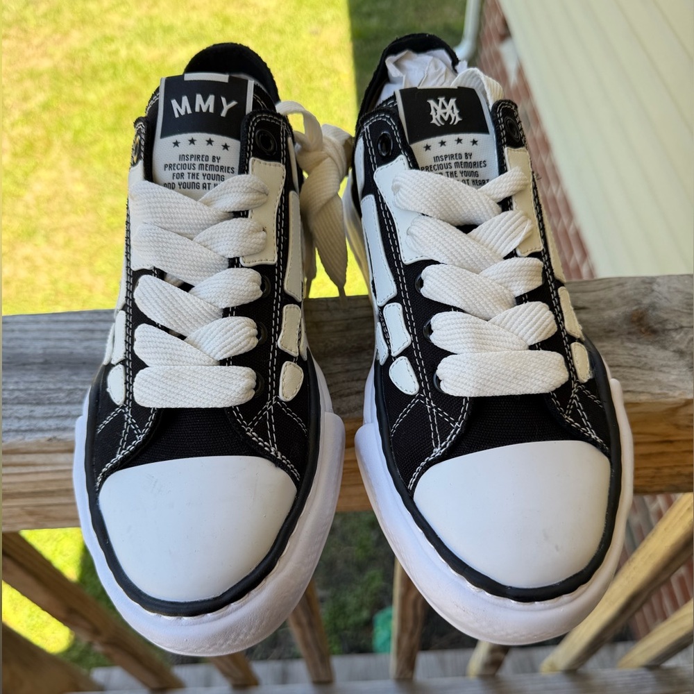 Men's White Amiri X Maison Mihara Yasuhiro Skeleton Sneakers size 43